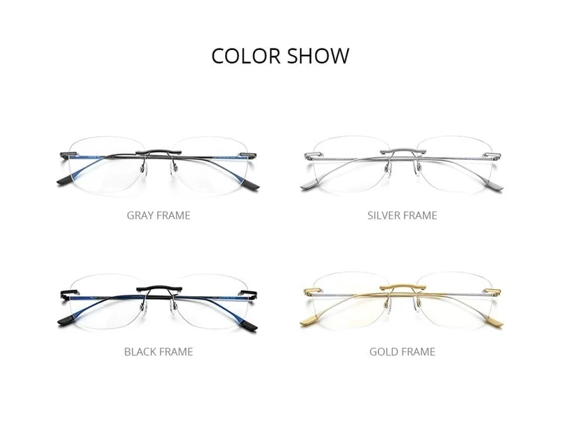 Titanlegierung Brillengestell Männer 2020 Neue Frauen Randlose verschreibungspflichtige quadratische Brille Myopie optische koreanische Brille 8107
