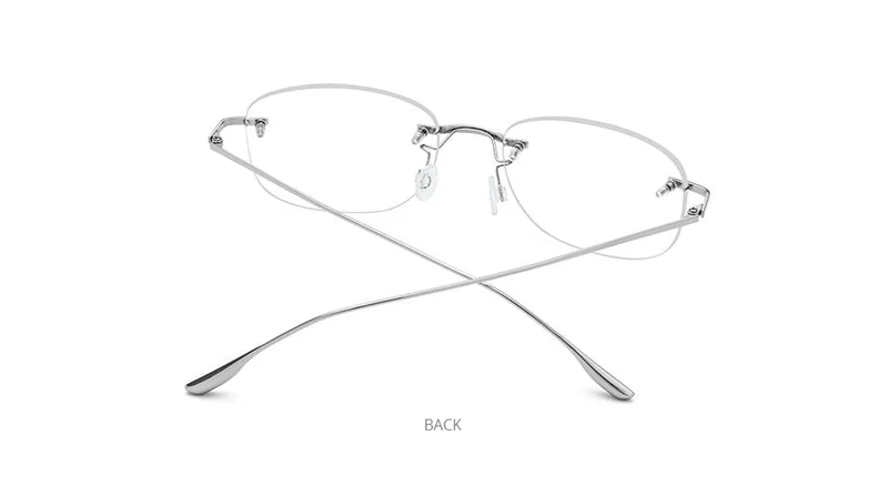 Titanlegierung Brillengestell Männer 2020 Neue Frauen Randlose verschreibungspflichtige quadratische Brille Myopie optische koreanische Brille 8107