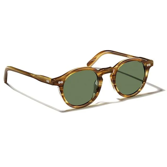 Vintage Polarisierte Sonnenbrille Männer Klassische retro Marke Designer im freien Fahren Runde acetat Mode frau Sonnenbrille
