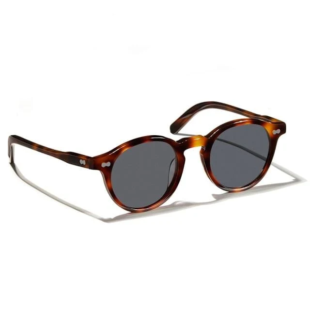 Vintage Polarisierte Sonnenbrille Männer Klassische retro Marke Designer im freien Fahren Runde acetat Mode frau Sonnenbrille