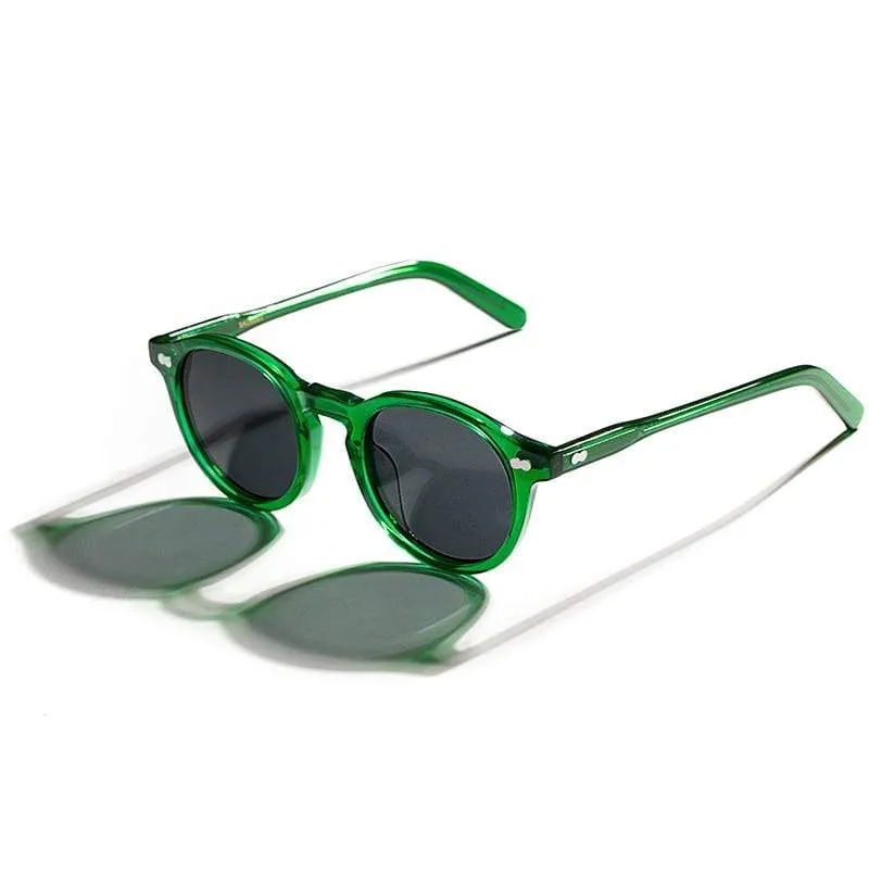 Vintage Polarisierte Sonnenbrille Männer Klassische retro Marke Designer im freien Fahren Runde acetat Mode frau Sonnenbrille