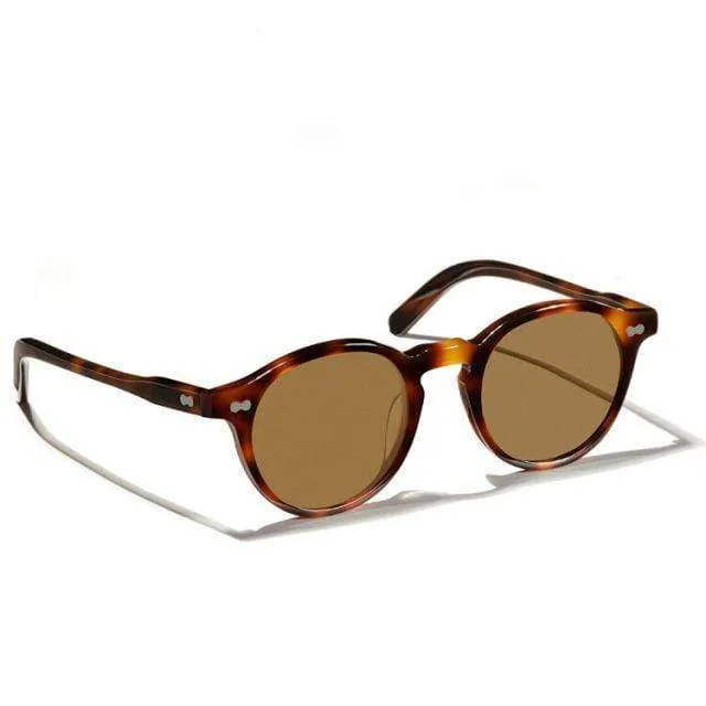 Vintage Polarisierte Sonnenbrille Männer Klassische retro Marke Designer im freien Fahren Runde acetat Mode frau Sonnenbrille