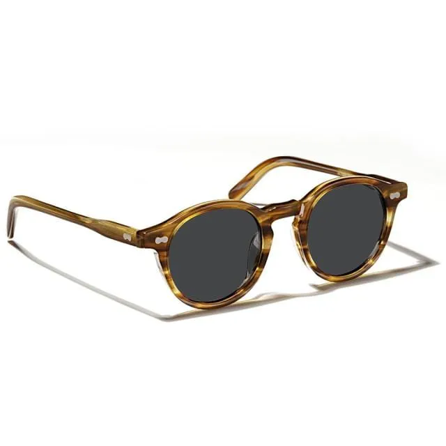 Vintage Polarisierte Sonnenbrille Männer Klassische retro Marke Designer im freien Fahren Runde acetat Mode frau Sonnenbrille