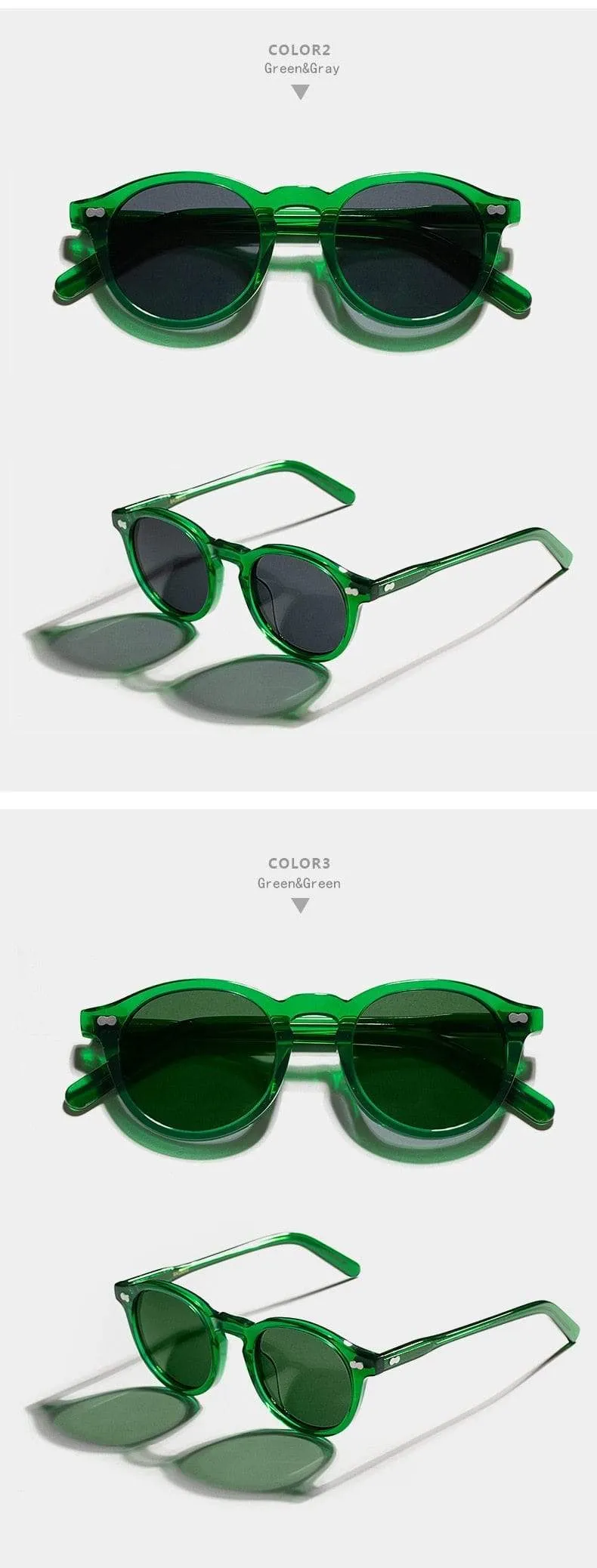 Vintage Polarisierte Sonnenbrille Männer Klassische retro Marke Designer im freien Fahren Runde acetat Mode frau Sonnenbrille