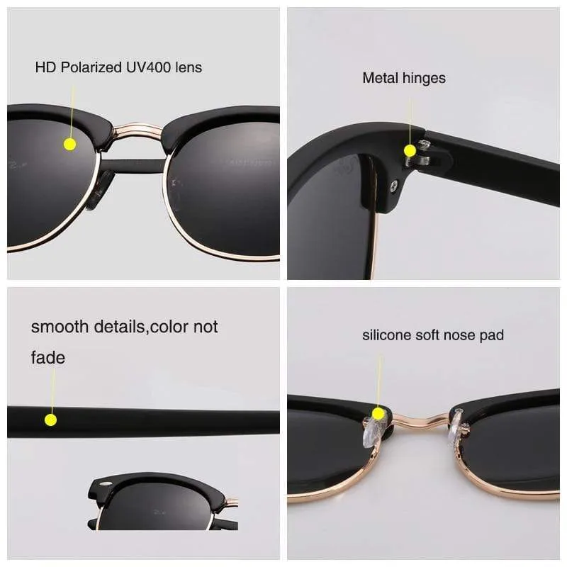 UV400 Polarisierte Sonnenbrille Männer Frauen Klassisch coole Retro-Sonnenbrille Beschichtung Mann Driving Shades Mode männlich Oculos