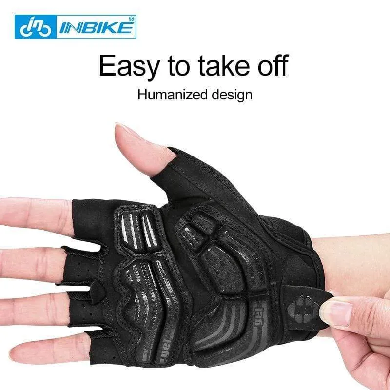 Fahrradhandschuhe Halbfinger-Fahrradhandschuhe Stoßfeste, atmungsaktive GEL-MTB-Mountainbike-Handschuhe Herren Sport-Fahrradbekleidung