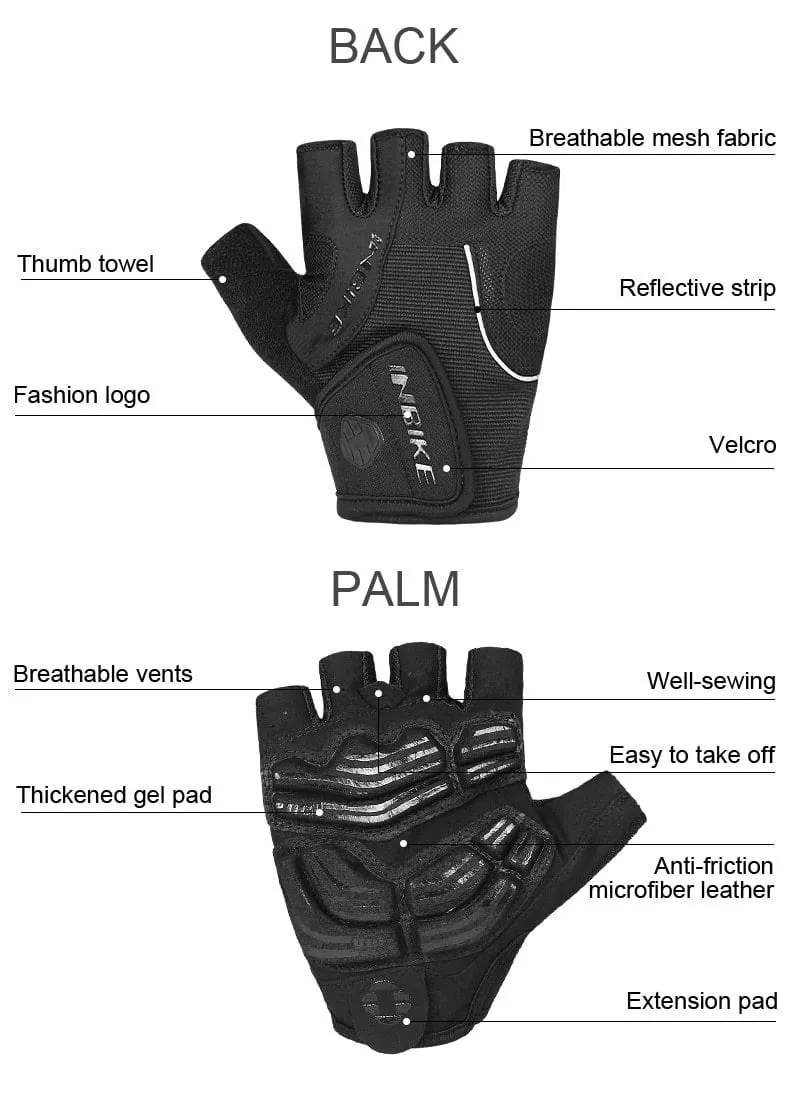Fahrradhandschuhe Halbfinger-Fahrradhandschuhe Stoßfeste, atmungsaktive GEL-MTB-Mountainbike-Handschuhe Herren Sport-Fahrradbekleidung