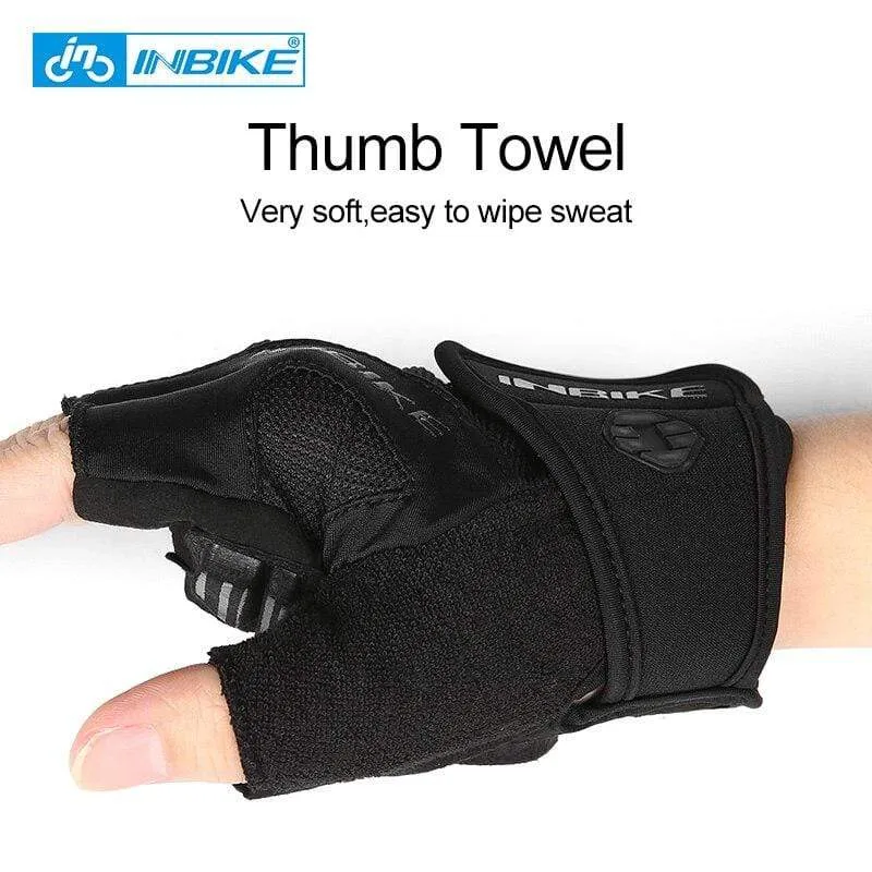Fahrradhandschuhe Halbfinger-Fahrradhandschuhe Stoßfeste, atmungsaktive GEL-MTB-Mountainbike-Handschuhe Herren Sport-Fahrradbekleidung