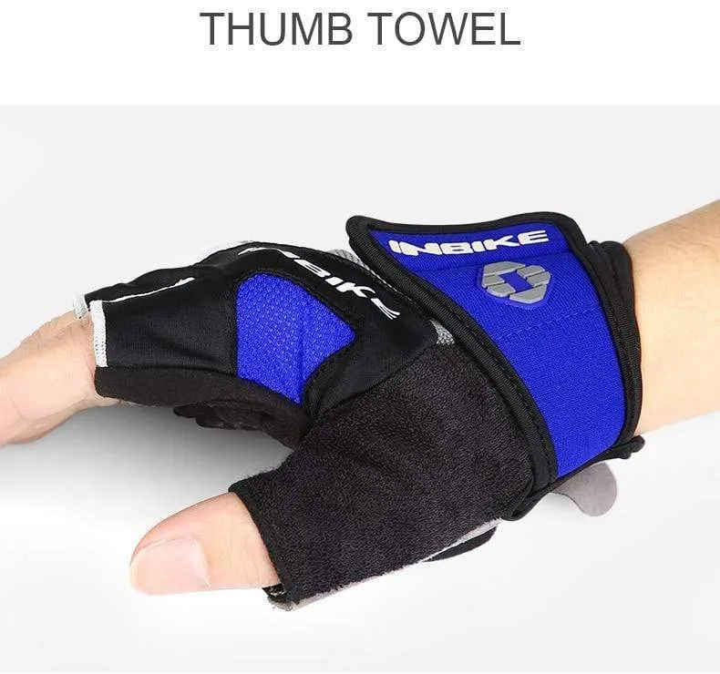 Fahrradhandschuhe Halbfinger-Fahrradhandschuhe Stoßfeste, atmungsaktive GEL-MTB-Mountainbike-Handschuhe Herren Sport-Fahrradbekleidung