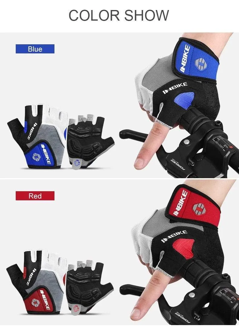 Fahrradhandschuhe Halbfinger-Fahrradhandschuhe Stoßfeste, atmungsaktive GEL-MTB-Mountainbike-Handschuhe Herren Sport-Fahrradbekleidung