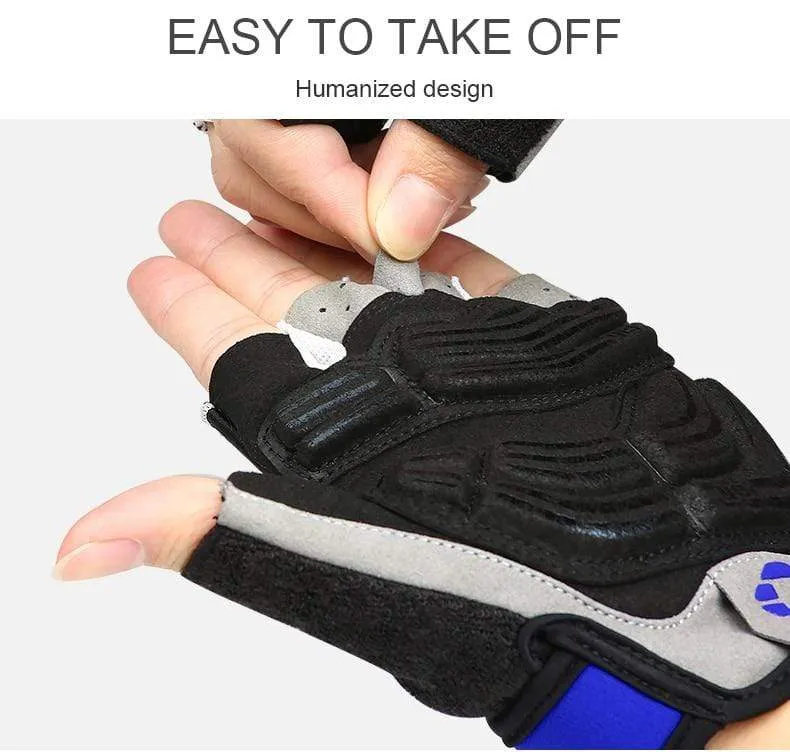Fahrradhandschuhe Halbfinger-Fahrradhandschuhe Stoßfeste, atmungsaktive GEL-MTB-Mountainbike-Handschuhe Herren Sport-Fahrradbekleidung