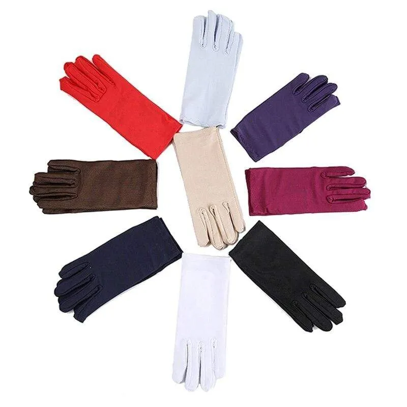 Solide weiße Performance-Handschuhe für Herren, kurze Kellnerhandschuhe, Weiß, Schwarz, Rot, Grau, Beige, Herren-Manier-Zeremonienhandschuhe für Herren
