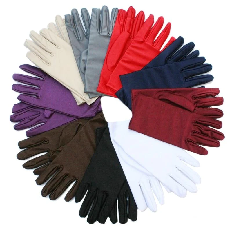 Solide weiße Performance-Handschuhe für Herren, kurze Kellnerhandschuhe, Weiß, Schwarz, Rot, Grau, Beige, Herren-Manier-Zeremonienhandschuhe für Herren