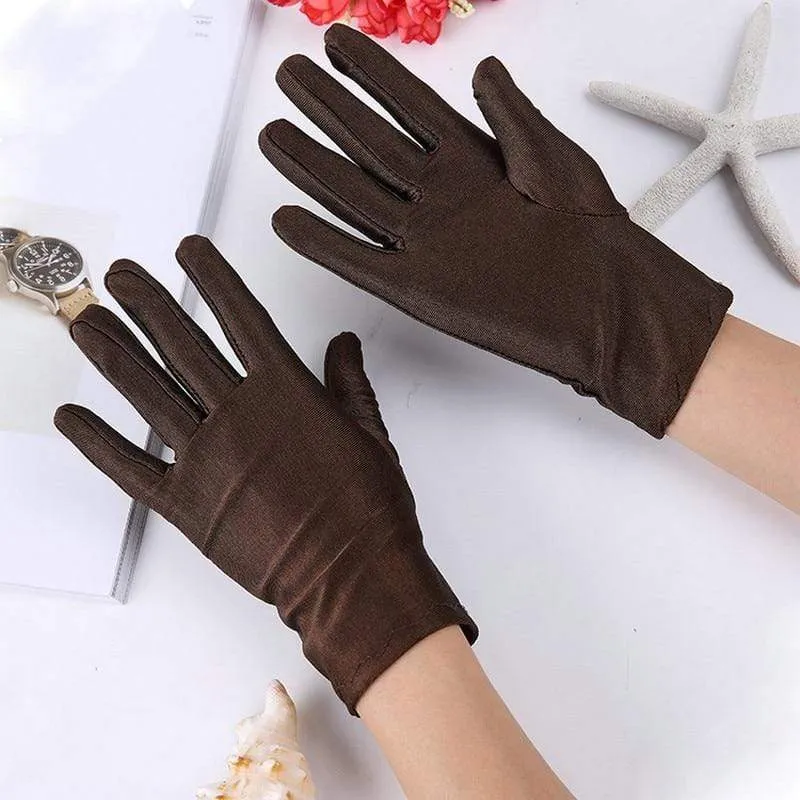 Solide weiße Performance-Handschuhe für Herren, kurze Kellnerhandschuhe, Weiß, Schwarz, Rot, Grau, Beige, Herren-Manier-Zeremonienhandschuhe für Herren