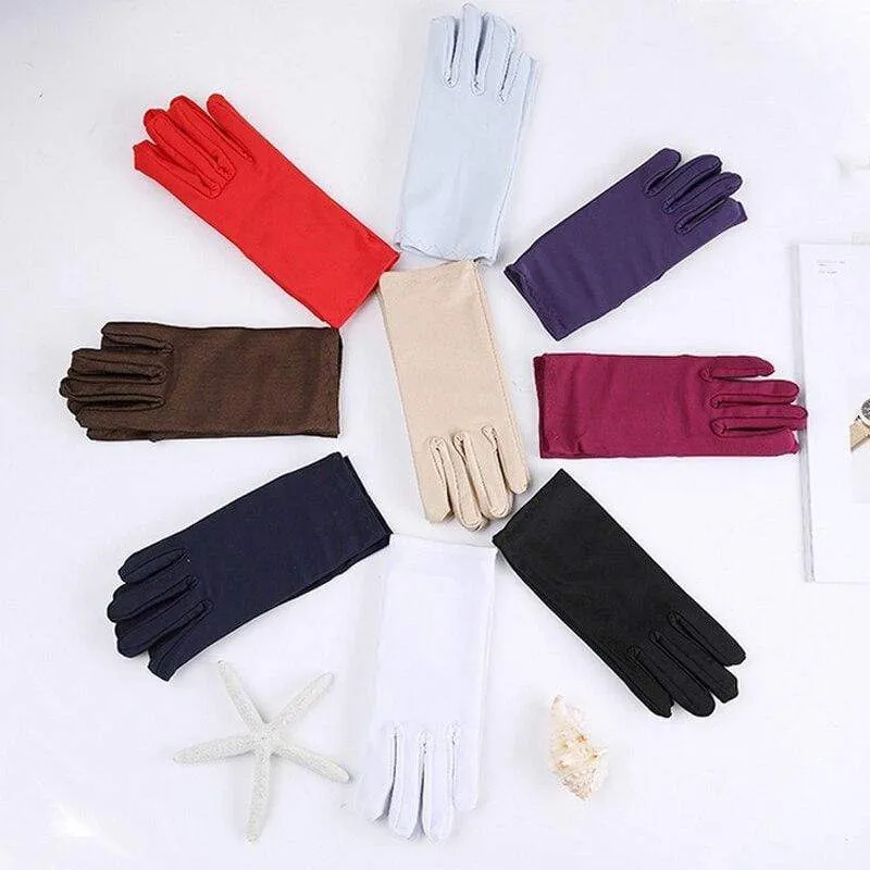 Solide weiße Performance-Handschuhe für Herren, kurze Kellnerhandschuhe, Weiß, Schwarz, Rot, Grau, Beige, Herren-Manier-Zeremonienhandschuhe für Herren