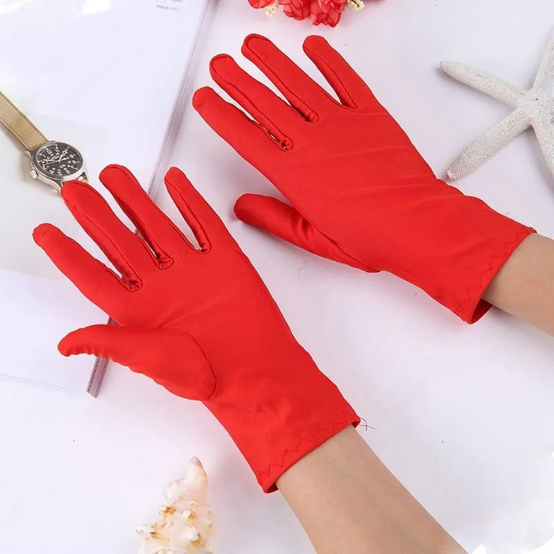 Solide weiße Performance-Handschuhe für Herren, kurze Kellnerhandschuhe, Weiß, Schwarz, Rot, Grau, Beige, Herren-Manier-Zeremonienhandschuhe für Herren
