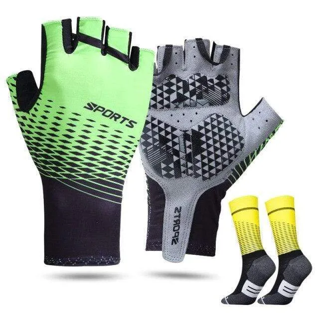 Herren Halbfinger Fahrradhandschuhe Sommer Damen Rennrad Gel Handschuhe Rennrad Anti-Rutsch Fahrrad Sporthandschuh