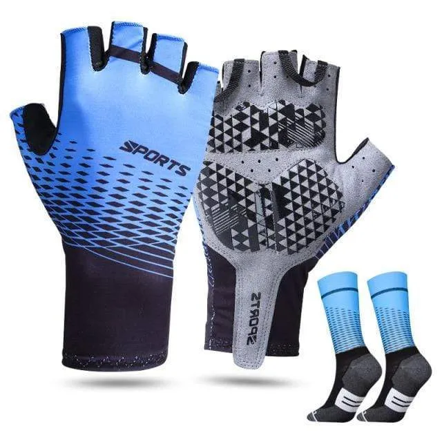 Herren Halbfinger Fahrradhandschuhe Sommer Damen Rennrad Gel Handschuhe Rennrad Anti-Rutsch Fahrrad Sporthandschuh