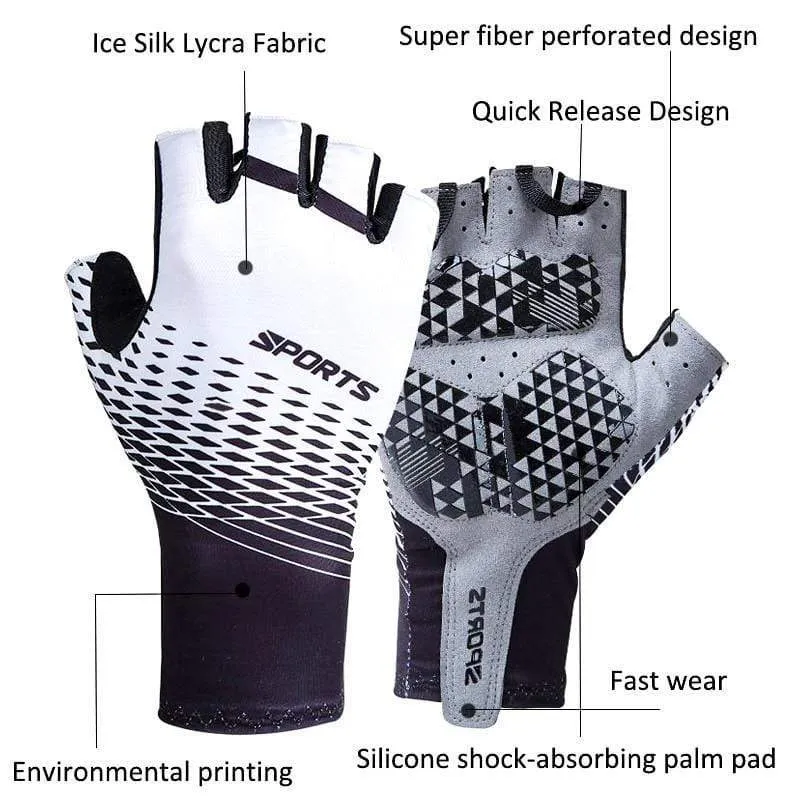 Herren Halbfinger Fahrradhandschuhe Sommer Damen Rennrad Gel Handschuhe Rennrad Anti-Rutsch Fahrrad Sporthandschuh