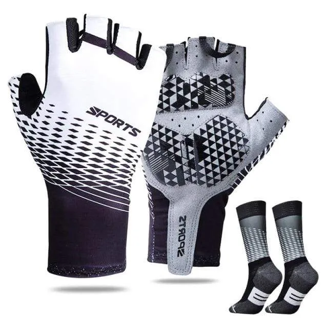 Herren Halbfinger Fahrradhandschuhe Sommer Damen Rennrad Gel Handschuhe Rennrad Anti-Rutsch Fahrrad Sporthandschuh