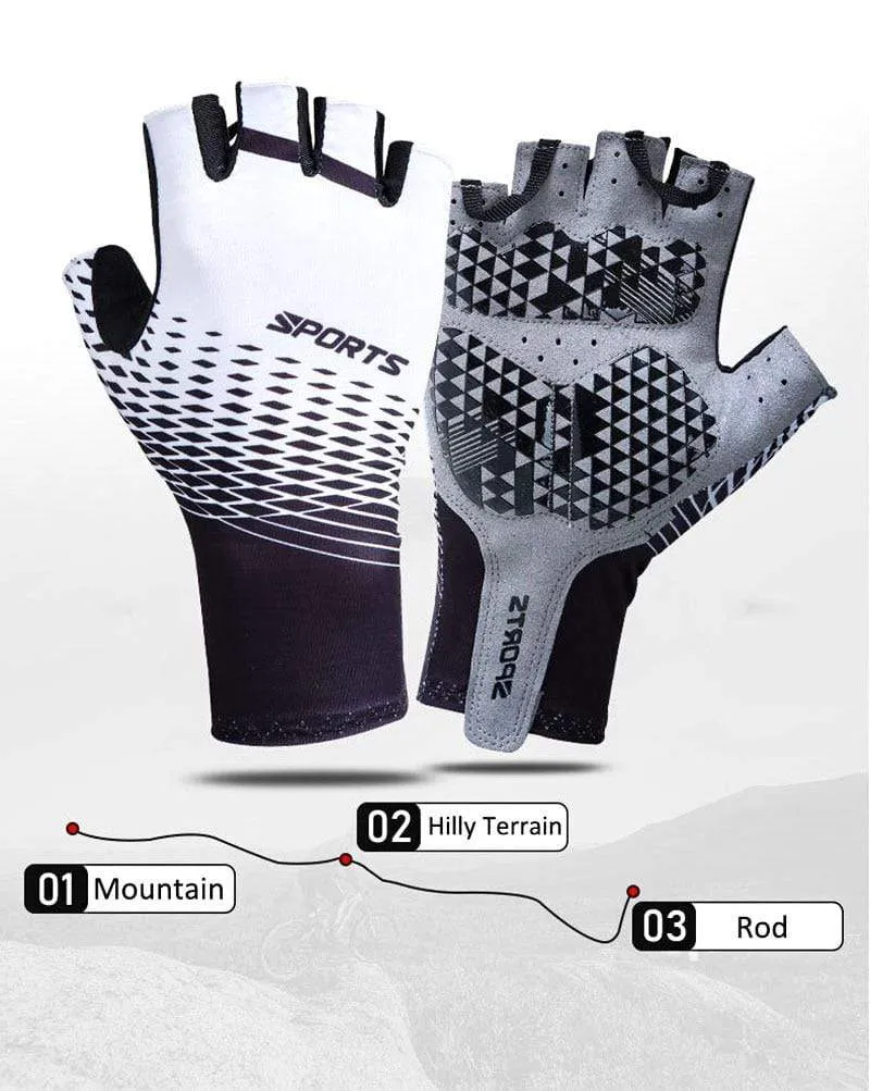 Herren Halbfinger Fahrradhandschuhe Sommer Damen Rennrad Gel Handschuhe Rennrad Anti-Rutsch Fahrrad Sporthandschuh