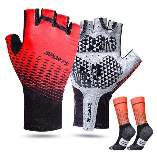 Herren Halbfinger Fahrradhandschuhe Sommer Damen Rennrad Gel Handschuhe Rennrad Anti-Rutsch Fahrrad Sporthandschuh