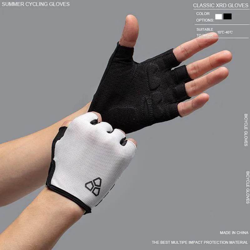 Fahrradhandschuhe Halbfinger Herren Damen Sommersport Stoßfeste Sporthandschuhe MTB Fahrradhandschuh Guantes Ciclismo