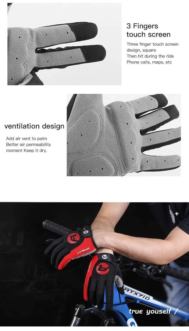 Luva Fäustlinge Fahrradhandschuhe Vollfinger Fahrradhandschuhe Anti Slip Gel Pad Motorrad MTB Rennrad Handschuh