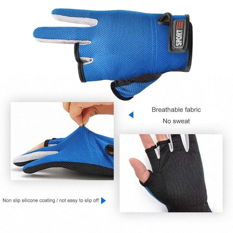 1 paar Angeln Handschuhe Outdoor Sport Fäustlinge Outdoor 3 Finger Cut Wasserdichte Anti-Slip Sport Fisch Ausrüstung guantes de pesca