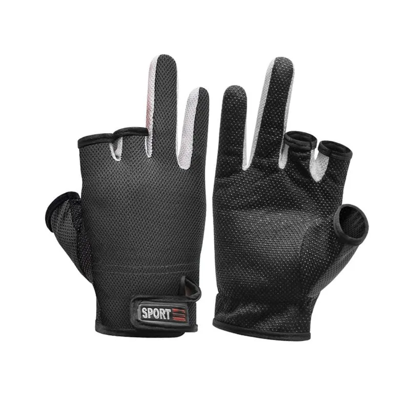 1 paar Angeln Handschuhe Outdoor Sport Fäustlinge Outdoor 3 Finger Cut Wasserdichte Anti-Slip Sport Fisch Ausrüstung guantes de pesca