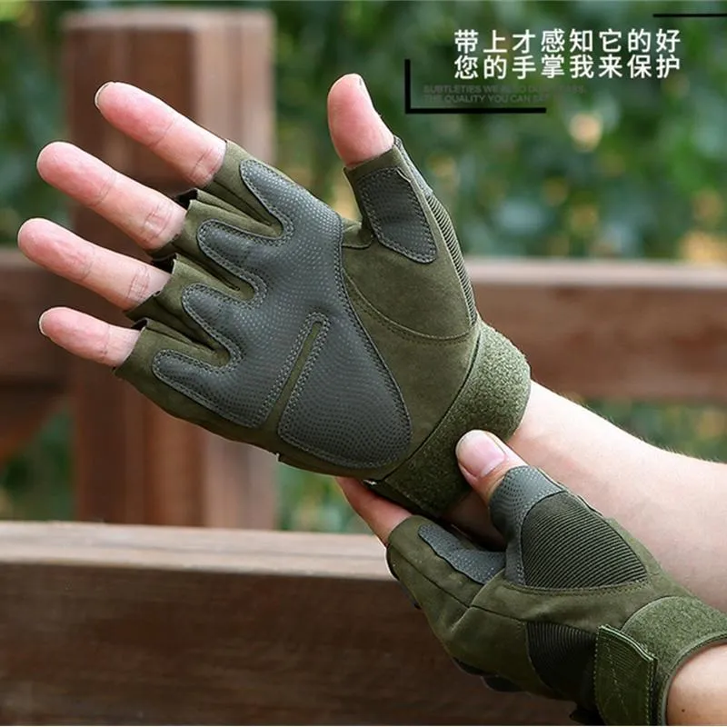 Outdoor Taktische Handschuhe Airsoft Sporthandschuhe Halbfinger Typ Militär Männer Kampfhandschuhe Schießen Jagdhandschuhe