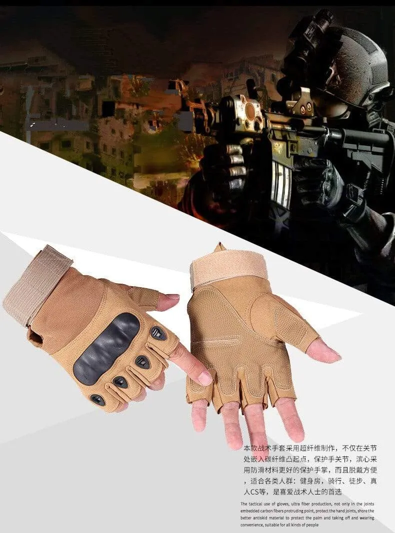 Outdoor Taktische Handschuhe Airsoft Sporthandschuhe Halbfinger Typ Militär Männer Kampfhandschuhe Schießen Jagdhandschuhe