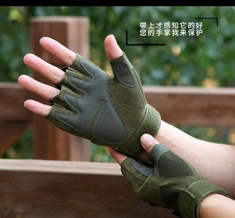 Outdoor Taktische Handschuhe Airsoft Sporthandschuhe Halbfinger Typ Militär Männer Kampfhandschuhe Schießen Jagdhandschuhe