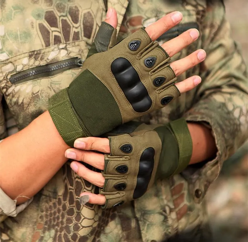 Outdoor Taktische Handschuhe Airsoft Sporthandschuhe Halbfinger Typ Militär Männer Kampfhandschuhe Schießen Jagdhandschuhe