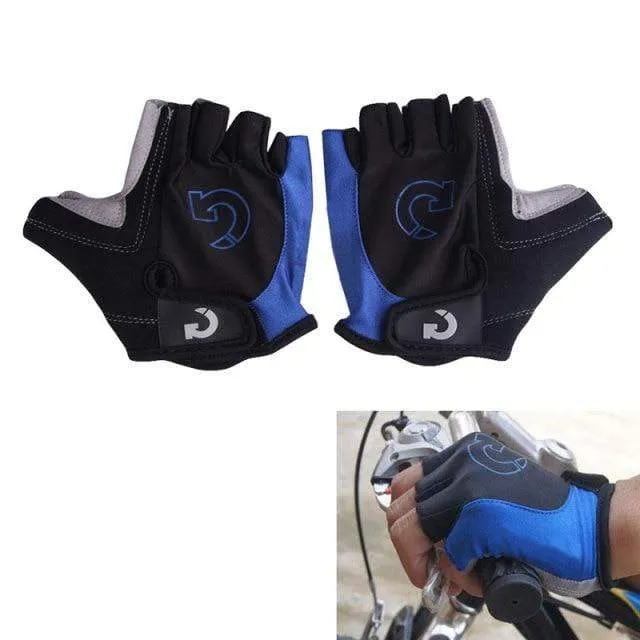 Halbfinger-Fahrradhandschuhe für Herren und Damen, Outdoor-Sport, rutschfestes Gel-Pad, Motorrad-/MTB-/Rennrad-Handschuhe für Fahrräder, S-XL