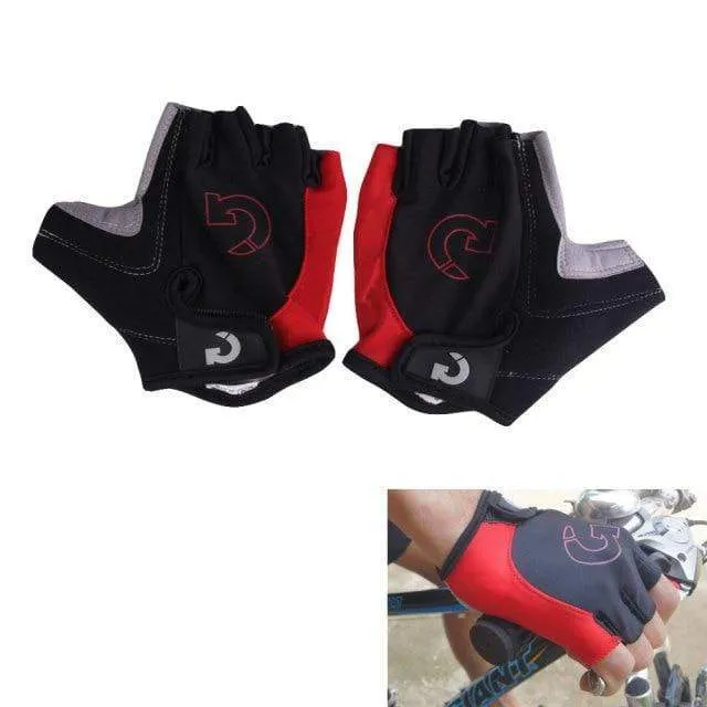 Halbfinger-Fahrradhandschuhe für Herren und Damen, Outdoor-Sport, rutschfestes Gel-Pad, Motorrad-/MTB-/Rennrad-Handschuhe für Fahrräder, S-XL