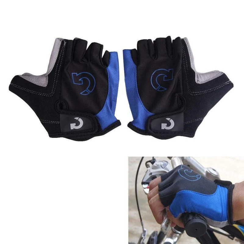 Halbfinger-Fahrradhandschuhe für Herren und Damen, Outdoor-Sport, rutschfestes Gel-Pad, Motorrad-/MTB-/Rennrad-Handschuhe für Fahrräder, S-XL