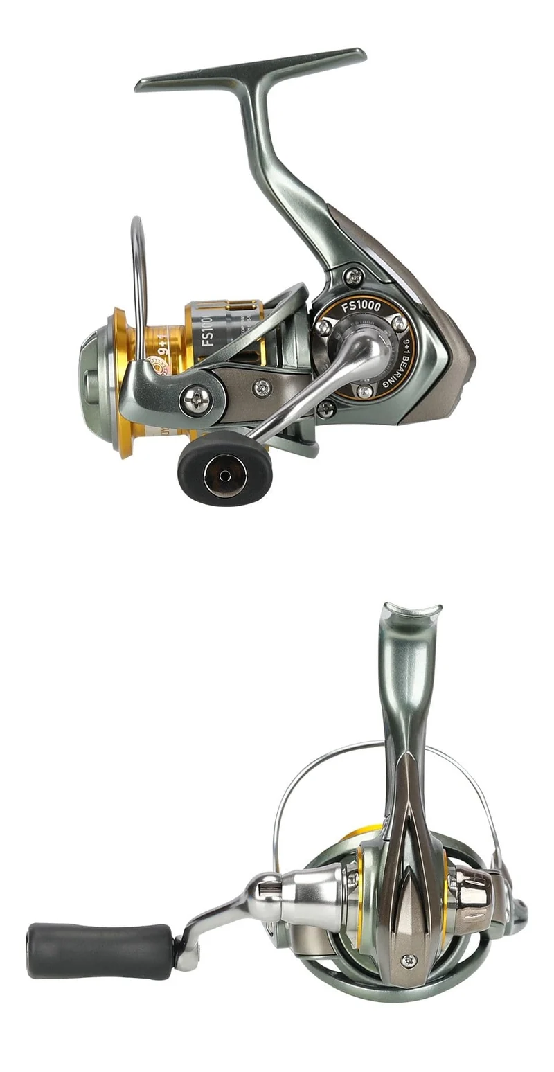 FS 800 1000 2000 Ultraleichte Spule Karpfenangeln Spinnrolle Surfen Köder Süßwasser Salzwasser Spinning Angelrollen