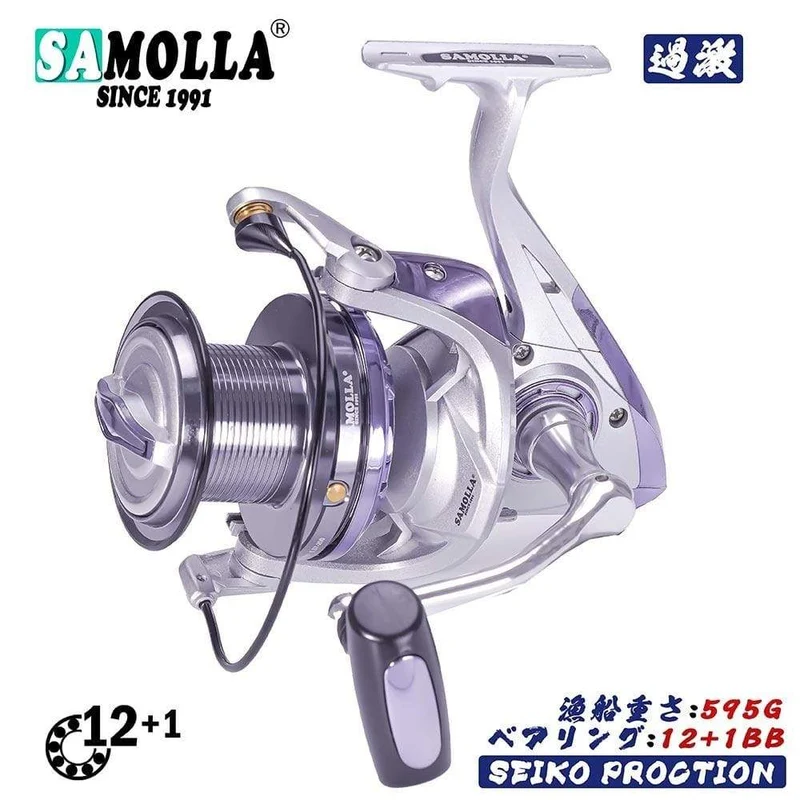 Long Shot Spinning Angelrolle 12 + 1BB High Speed ​​4.6:1 25 KG Max Drag Fisch Rollen Trolling Surf Metall Löffel Moulinet Peche
