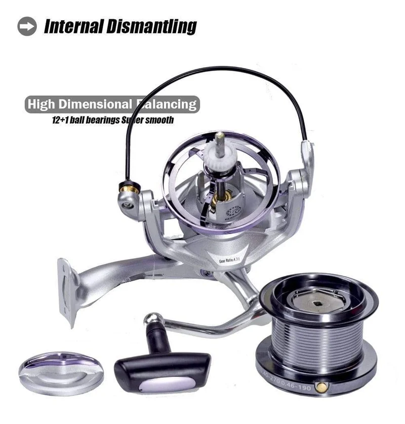 Long Shot Spinning Angelrolle 12 + 1BB High Speed ​​4.6:1 25 KG Max Drag Fisch Rollen Trolling Surf Metall Löffel Moulinet Peche