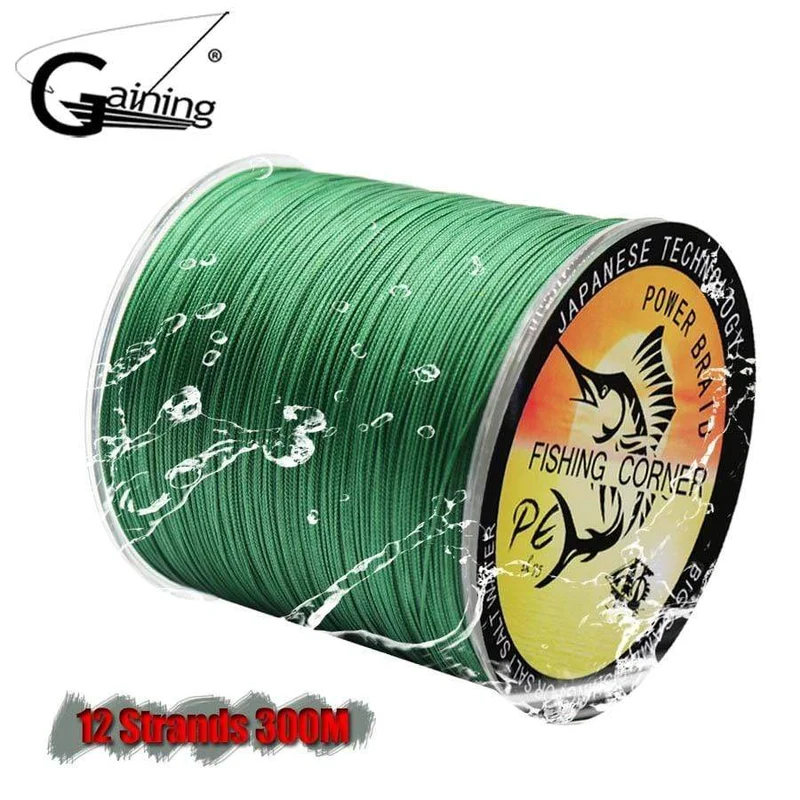 12 Stränge, geflochtene Angelschnur, 300 m PE-Draht, 35 lb-180 lb, Multifilament-Angelschnur, 8 Farben zur Auswahl