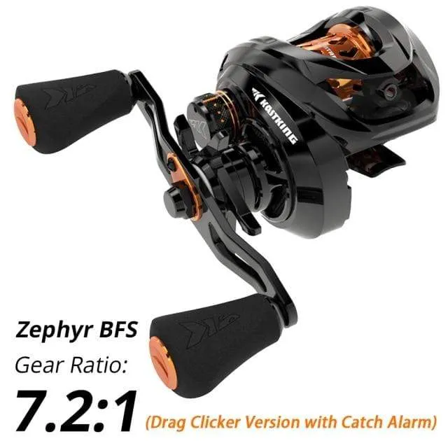 Zephyr Bait Finesse System BFS Baitcasting Angelrolle 4.5 kg 7 Kugellager 7.2: 1 Übersetzungsverhältnis Carbon Angelspule
