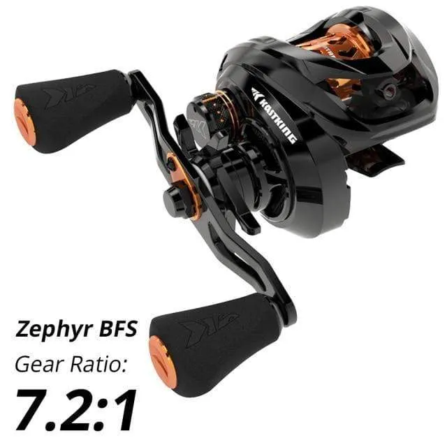 Zephyr Bait Finesse System BFS Baitcasting Angelrolle 4.5 kg 7 Kugellager 7.2: 1 Übersetzungsverhältnis Carbon Angelspule