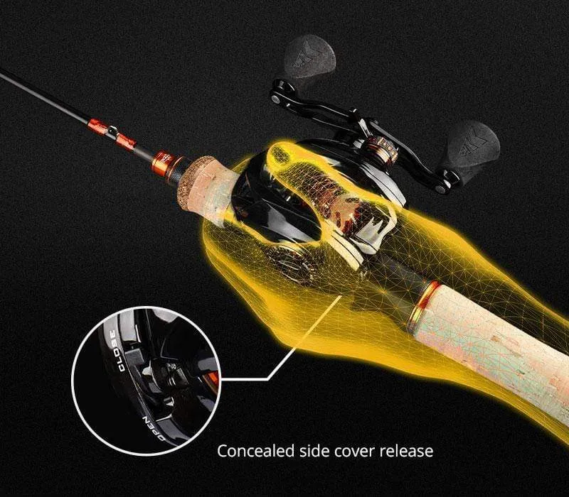 Zephyr Bait Finesse System BFS Baitcasting Angelrolle 4.5 kg 7 Kugellager 7.2: 1 Übersetzungsverhältnis Carbon Angelspule