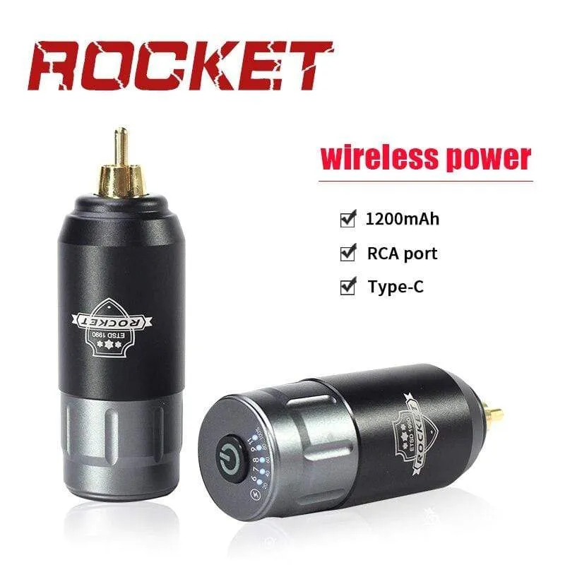 Tattoo Kit Rocket Mini Rotary RCA Batterie Maschinenstift mit leistungsstarkem Tattoo Netzteil Mini Wireless Set Makeup Tools