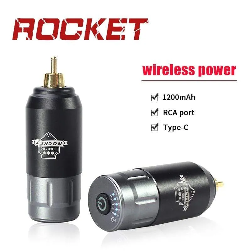 Tattoo Kit Rocket Mini Rotary RCA Batterie Maschinenstift mit leistungsstarkem Tattoo Netzteil Mini Wireless Set Makeup Tools
