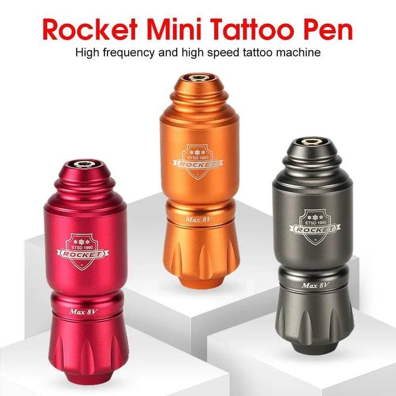 Tattoo Kit Rocket Mini Rotary RCA Batterie Maschinenstift mit leistungsstarkem Tattoo Netzteil Mini Wireless Set Makeup Tools