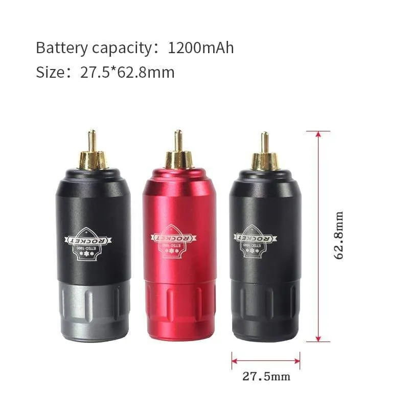 Tattoo Kit Rocket Mini Rotary RCA Batterie Maschinenstift mit leistungsstarkem Tattoo Netzteil Mini Wireless Set Makeup Tools