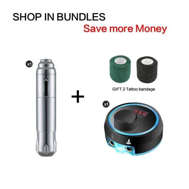 Solong Hybrid Rotary Tattoo Pen Maschinen-Kits 8000 U/min DC 5.5 Schnittstelle Permanent Make Up Starker leiser Motor Tattoo Body&Art EM118