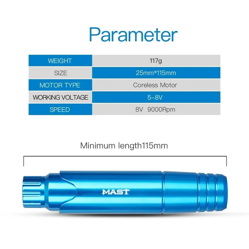 Mast P10 Permanent Make-Up Rotary PMU Maschine Stift Eyeliner Augenbrauen Werkzeuge Tattoo Maschine Stift Stil Zubehör für Tattoo Künstler